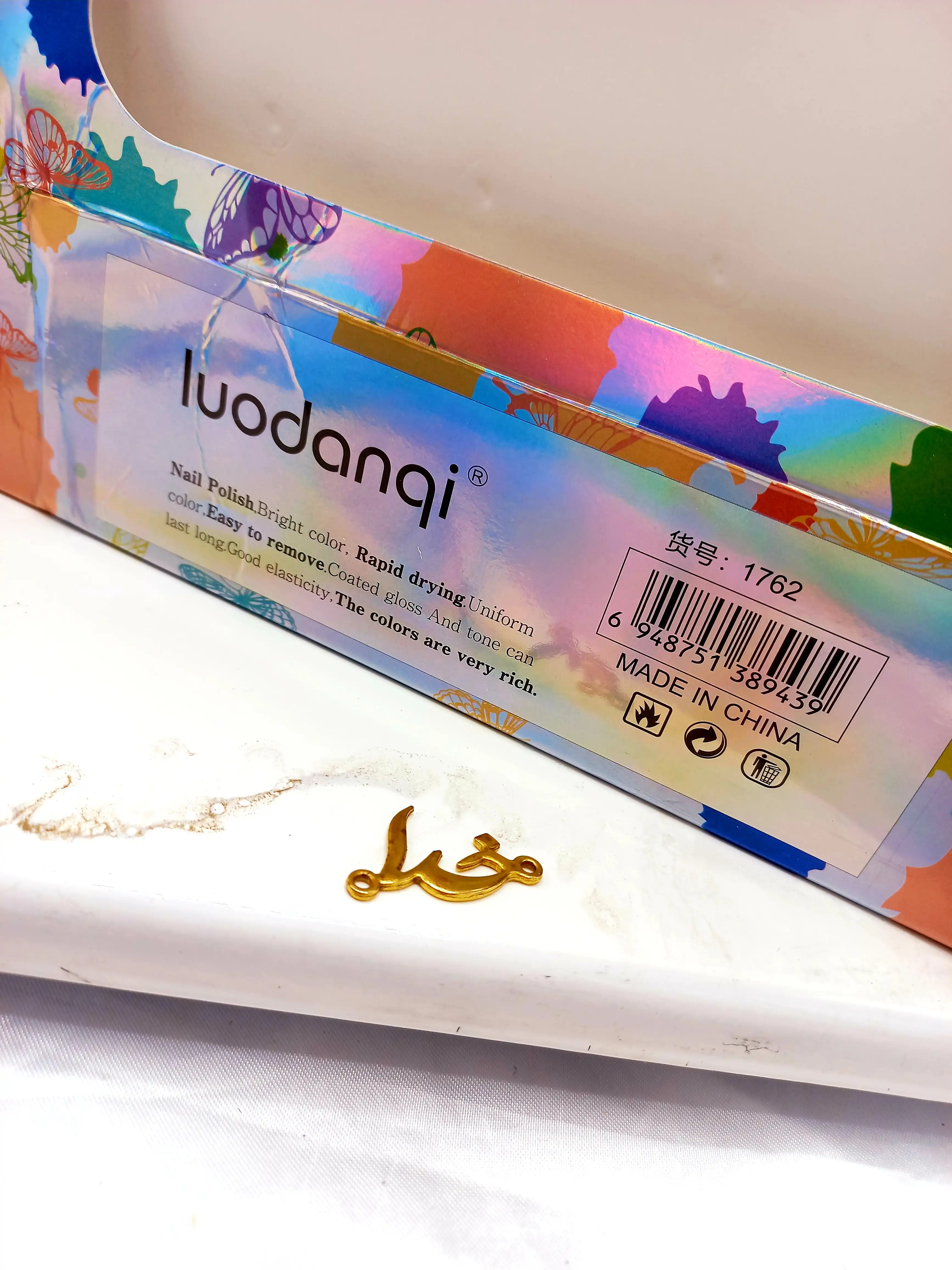 لاک ناخن زیبایی الماسی luodanqi کد 9439