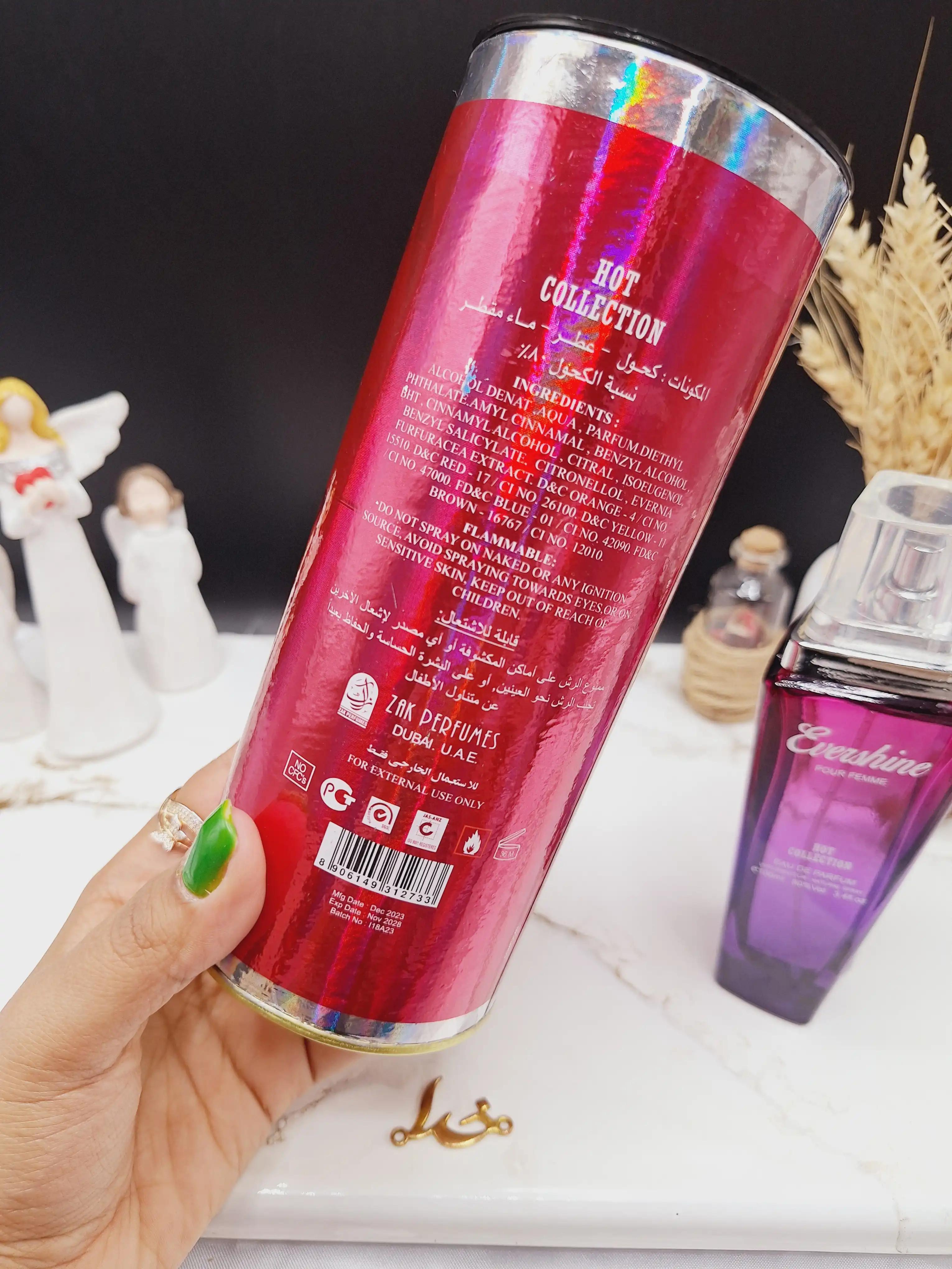 ادکلن قوطی فلزی صورتی Evershin کد 2733