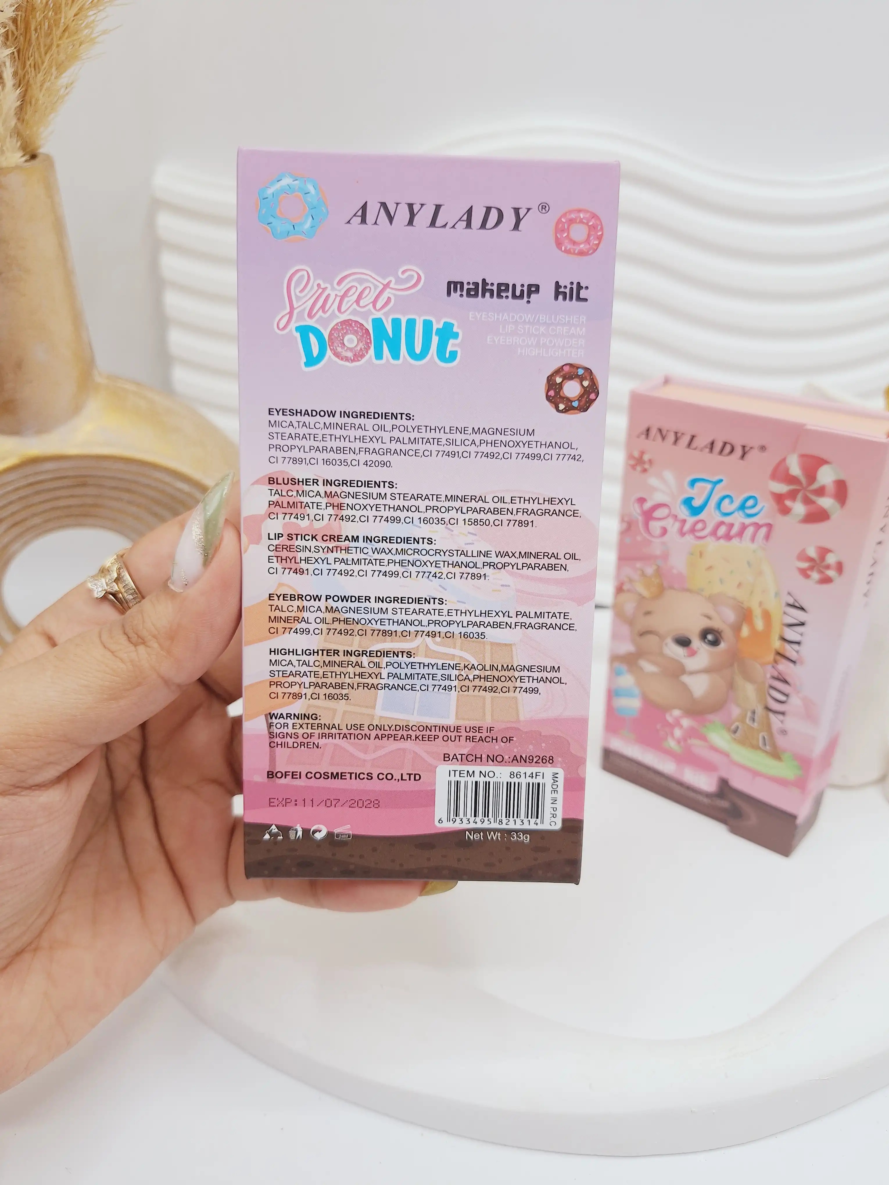 پالت سایه آنالیدی طرح خرس کوچولو و دونات کد 8614FI