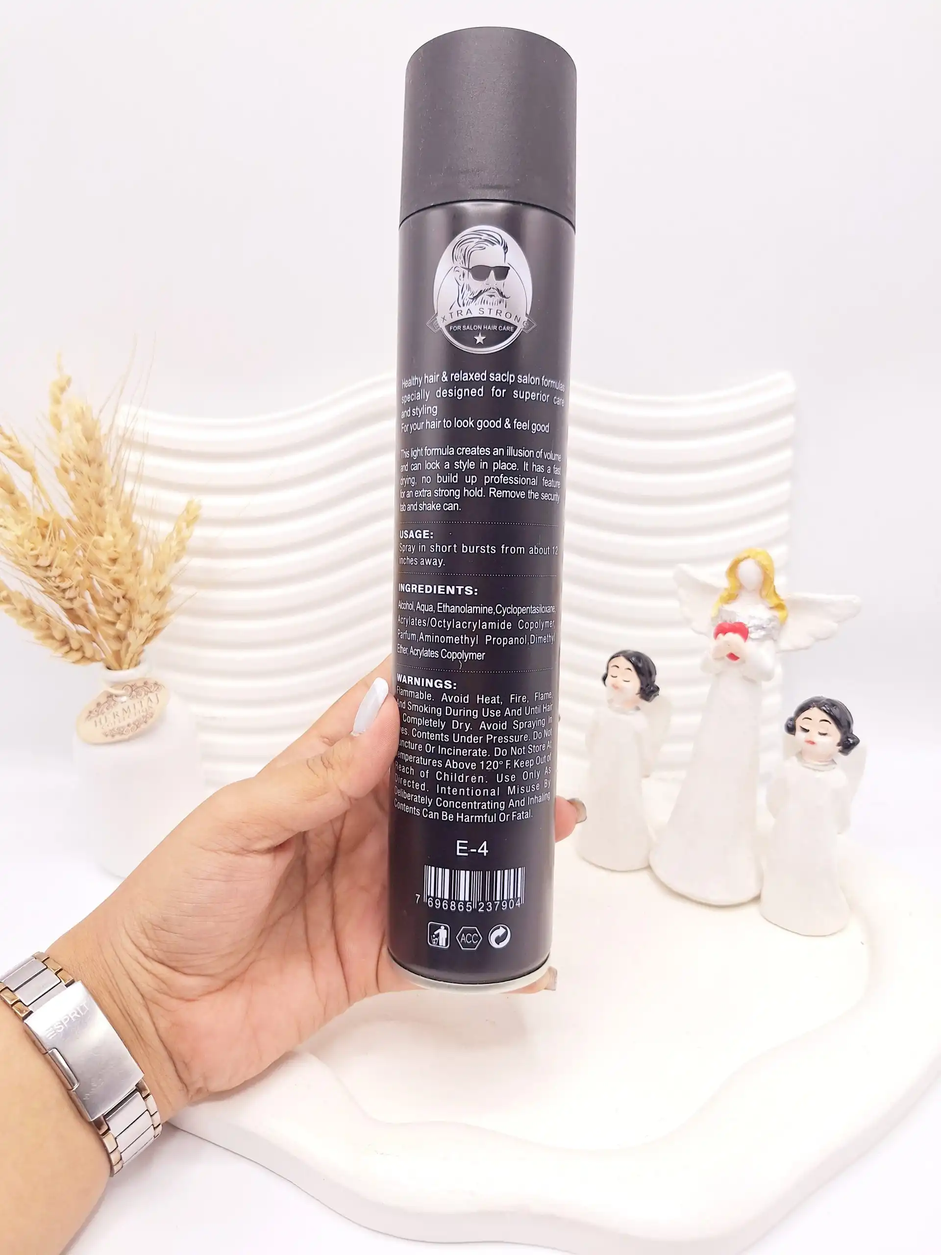 تافت مو مردانه HAIR SPRAY مدل XTRA STRON حجم 420 میل کد 7904