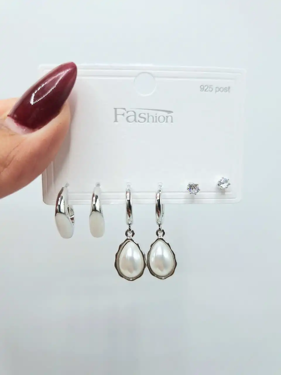 پک گوشواره 3تایی استیل طرح ششم