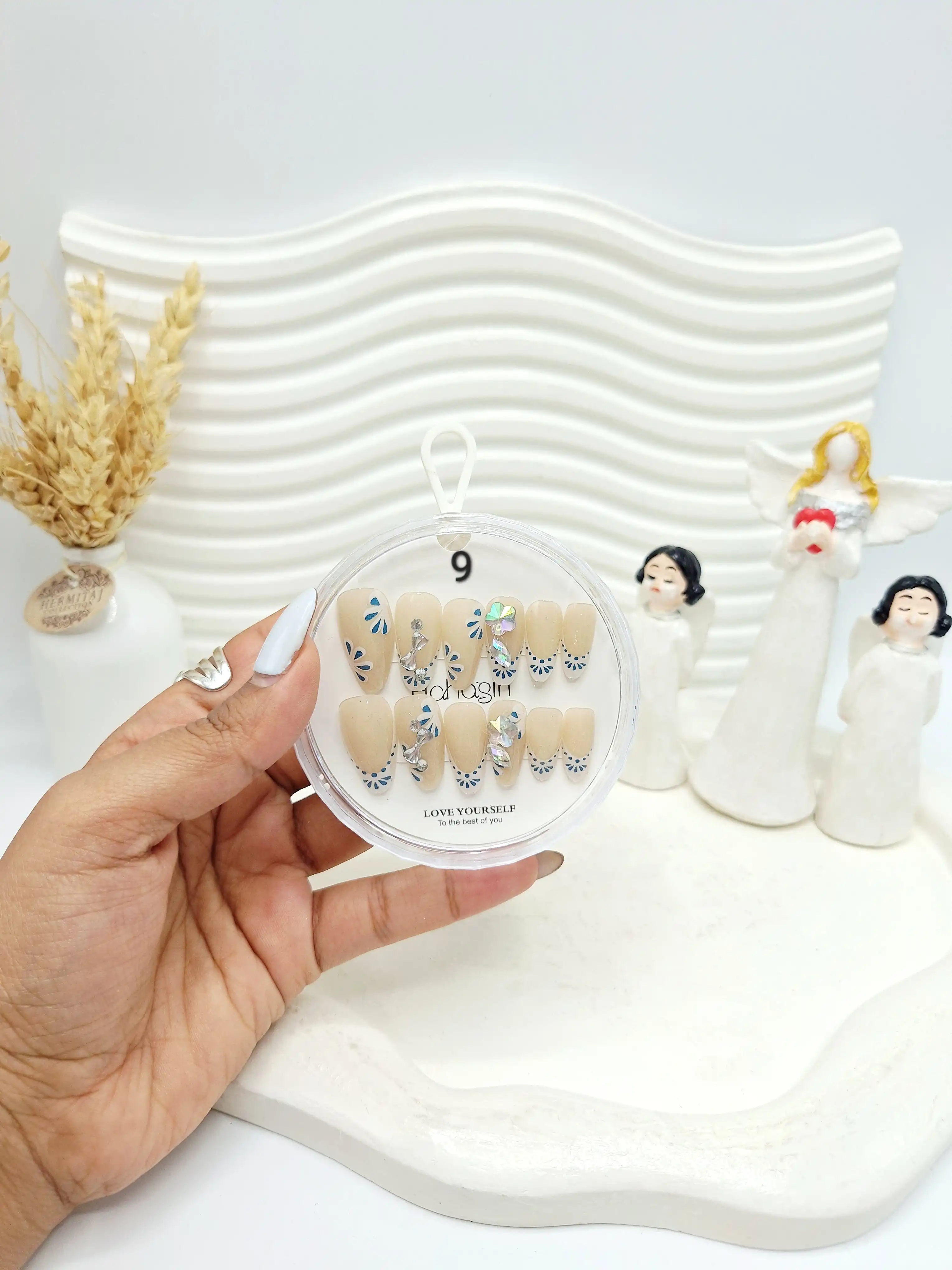 پک ناخن مصنوعی وارداتی باکس گرد