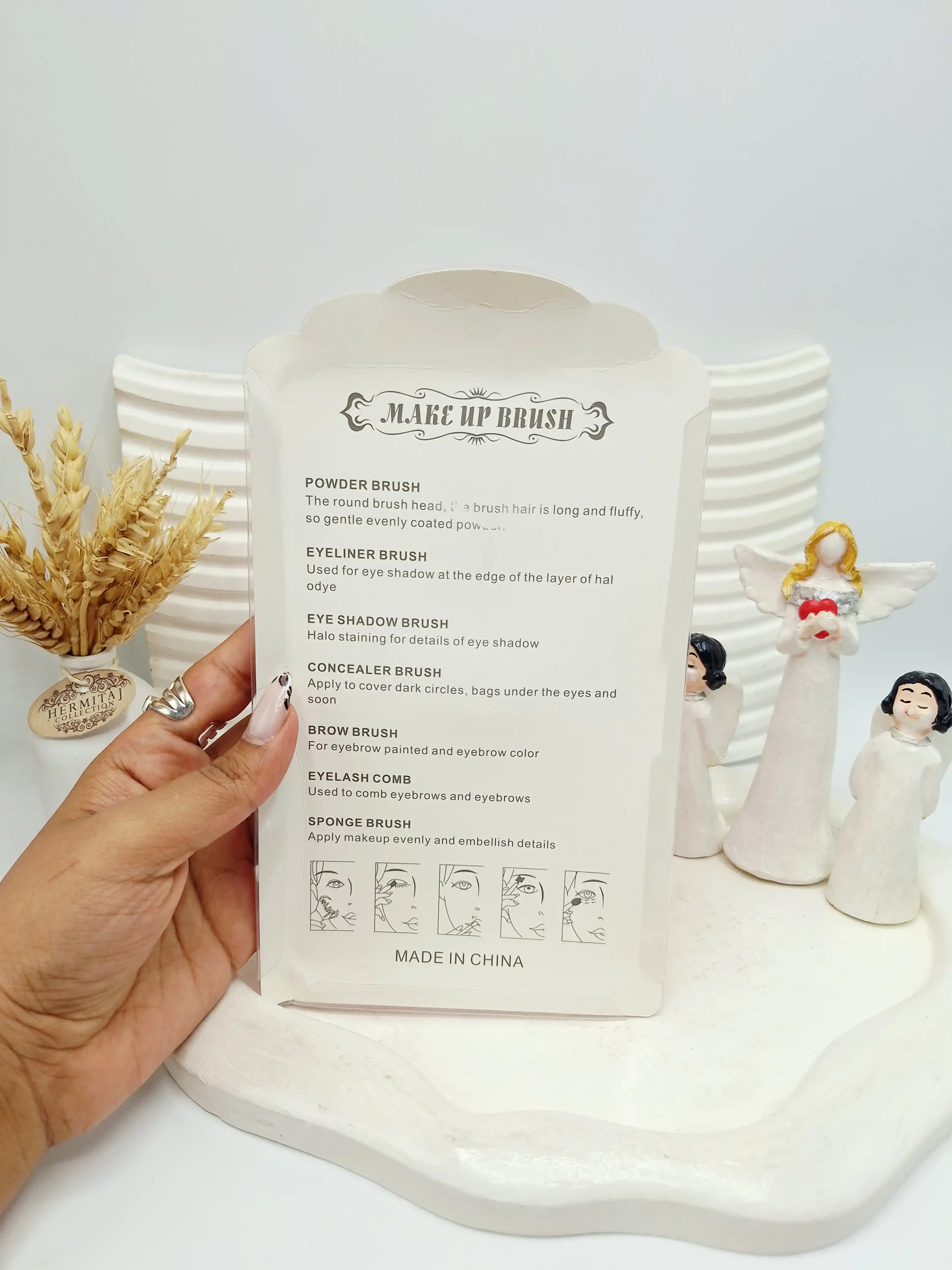 براش 7 تیکه کاربردی زیبا جعبه دار