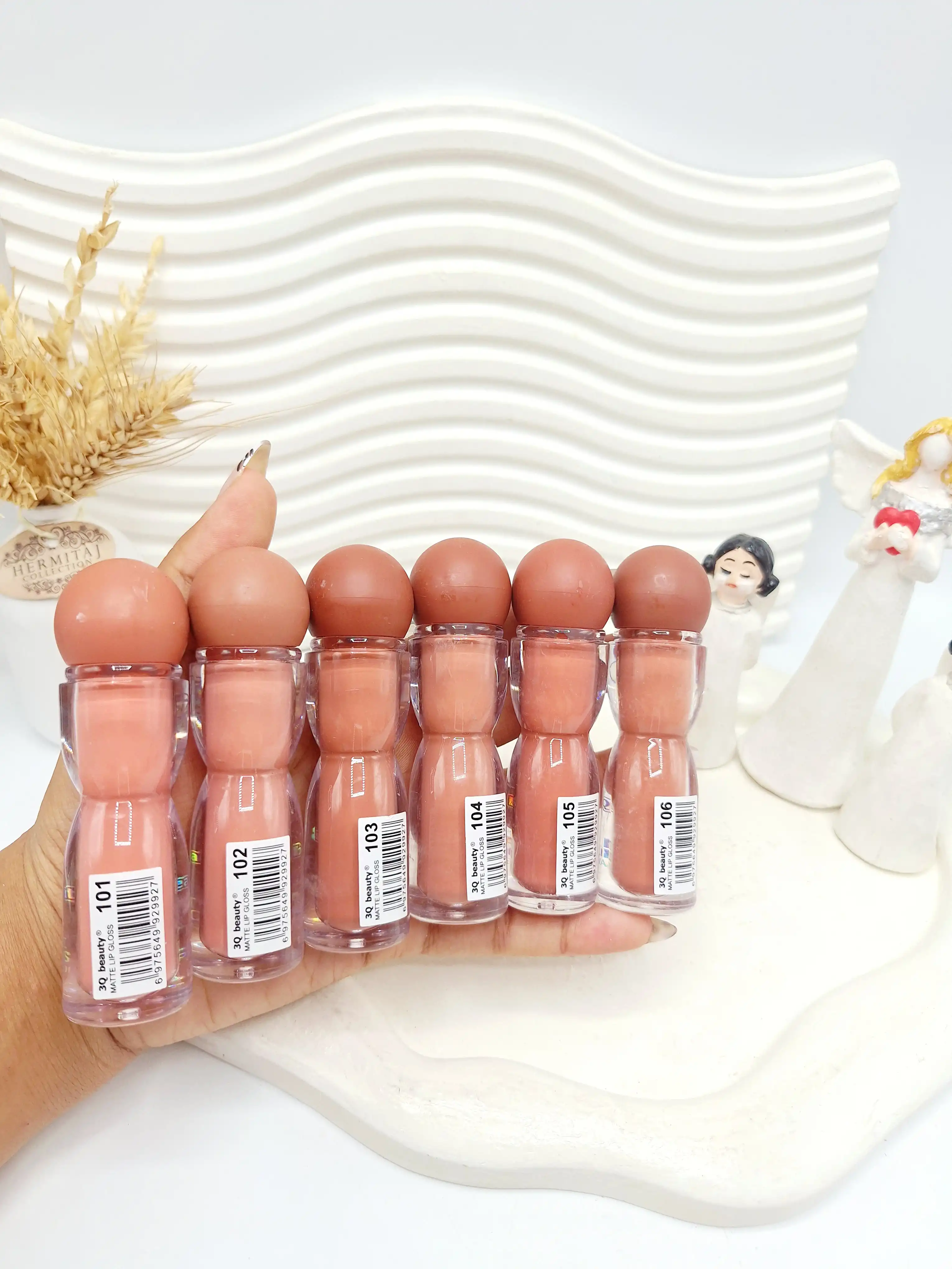 رژ مایع خوش رنگ تکی استوانه ای  کد 756